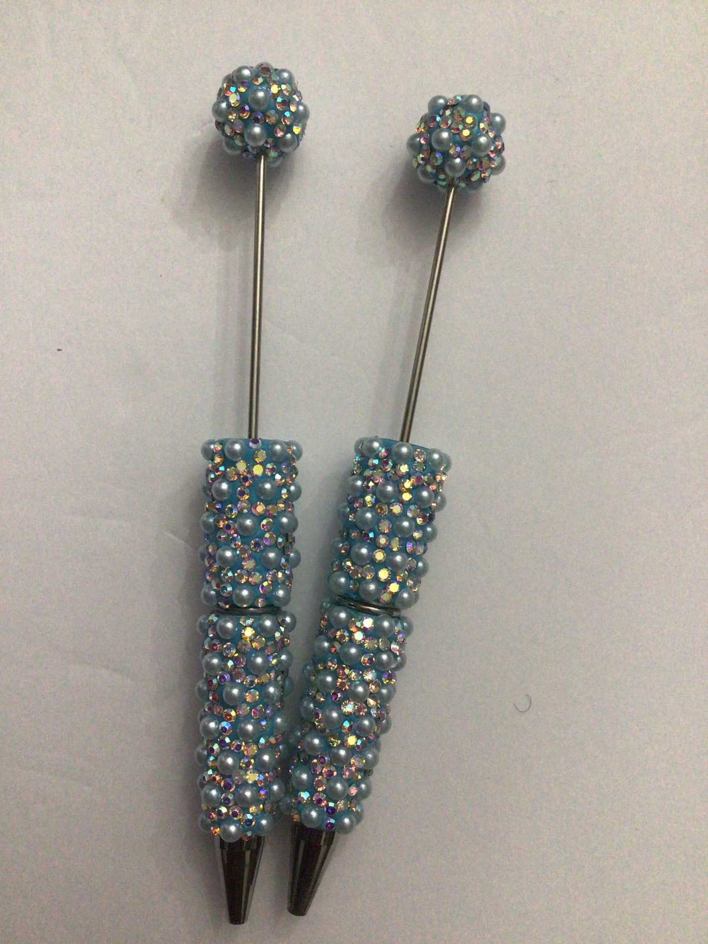 Beadable rhinestone and pearls pens